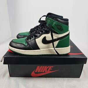 Nike Air Jordan 1 Retro High OG Pine Green Black Sail 575441-302 Kids Size 6.5Y